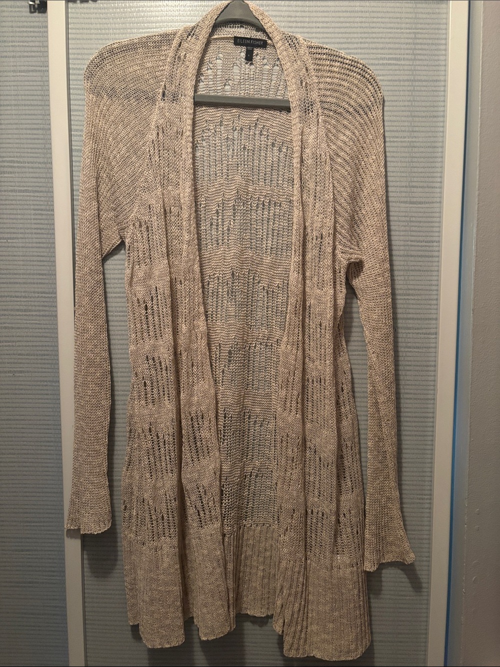 EUC Eileen Fisher Open-Front Knit Cardigan